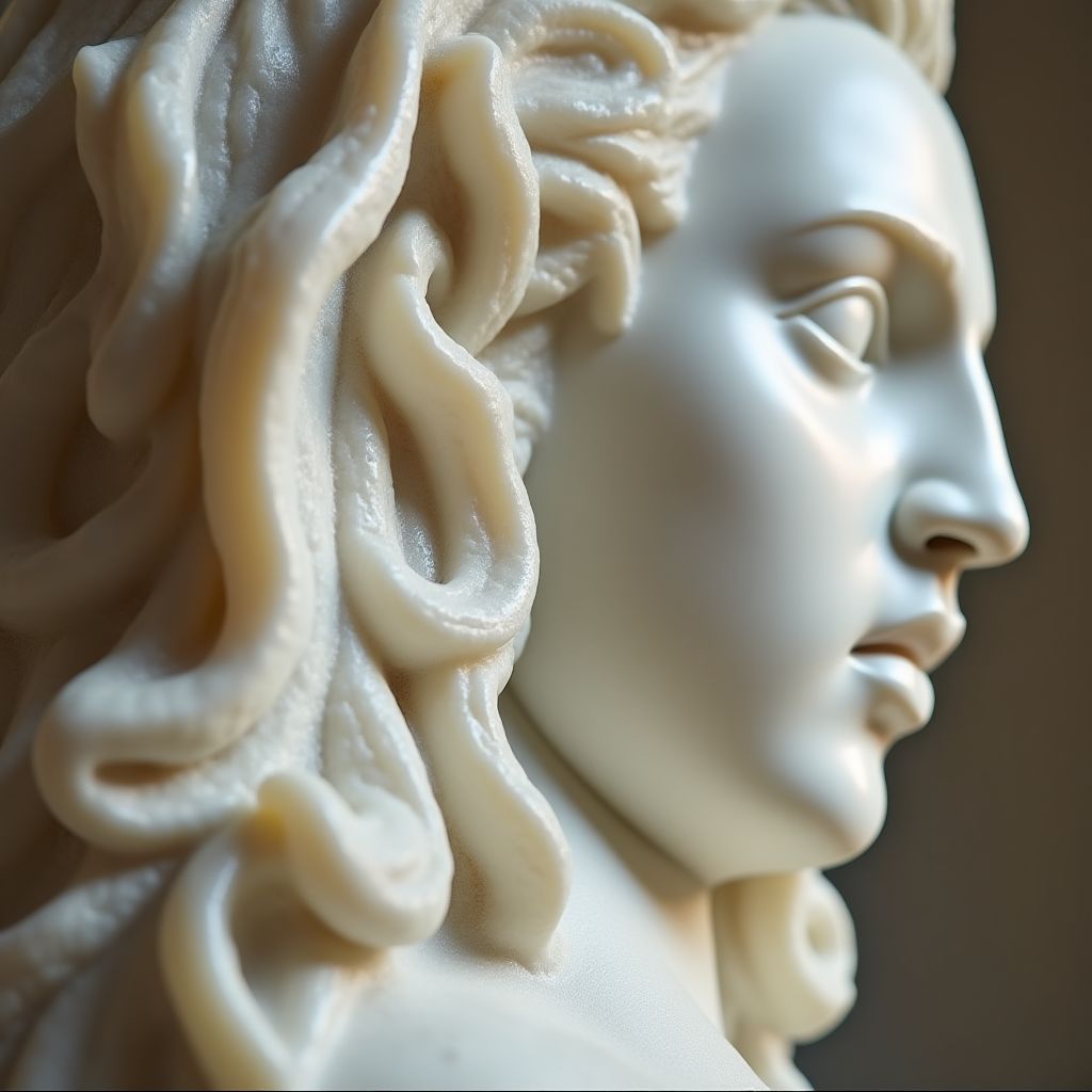 Antica statua romana in marmo di Carrara